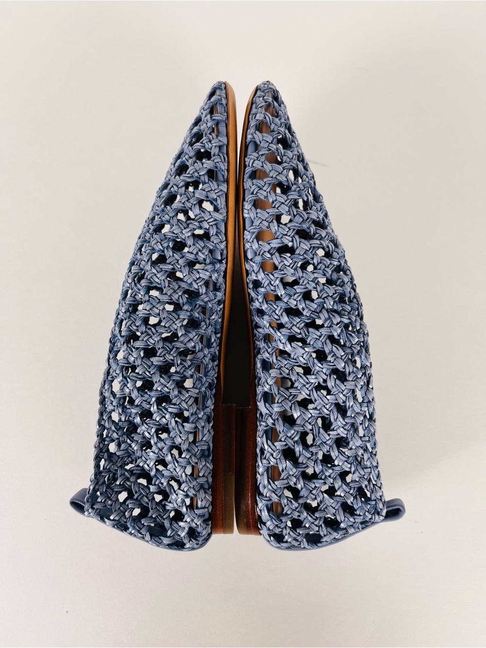 Mansur Gavriel Woven Ballerina Slip-On Ballet Flats in Blue Size 39.5 - Picture 6 of 12
